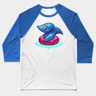 Donut Shark Baseball T-Shirt